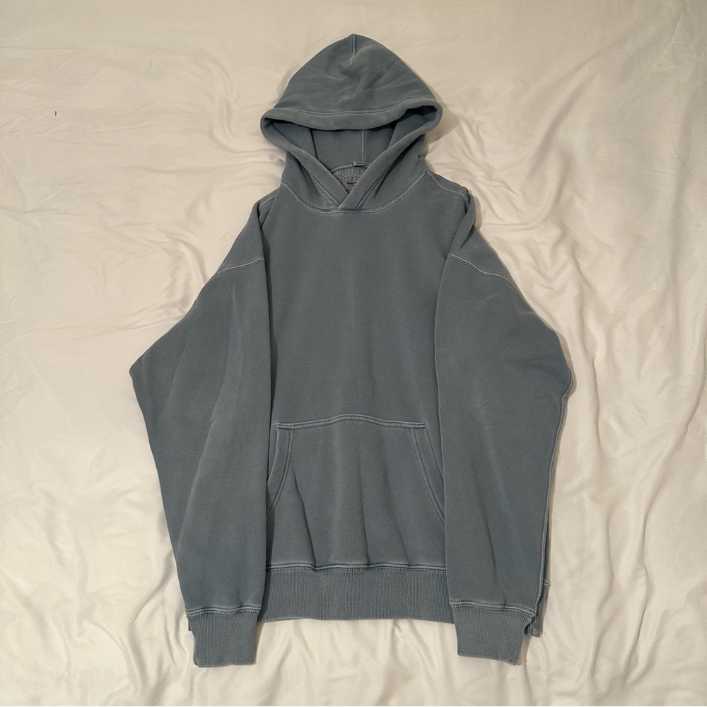 Oversized Washed Blue Hoodie